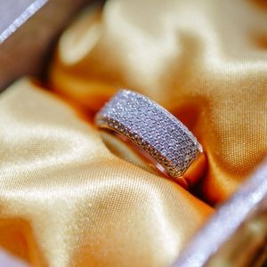 Wedding band: 14k Rose Gold 1 CT 126 diamonds Size 7